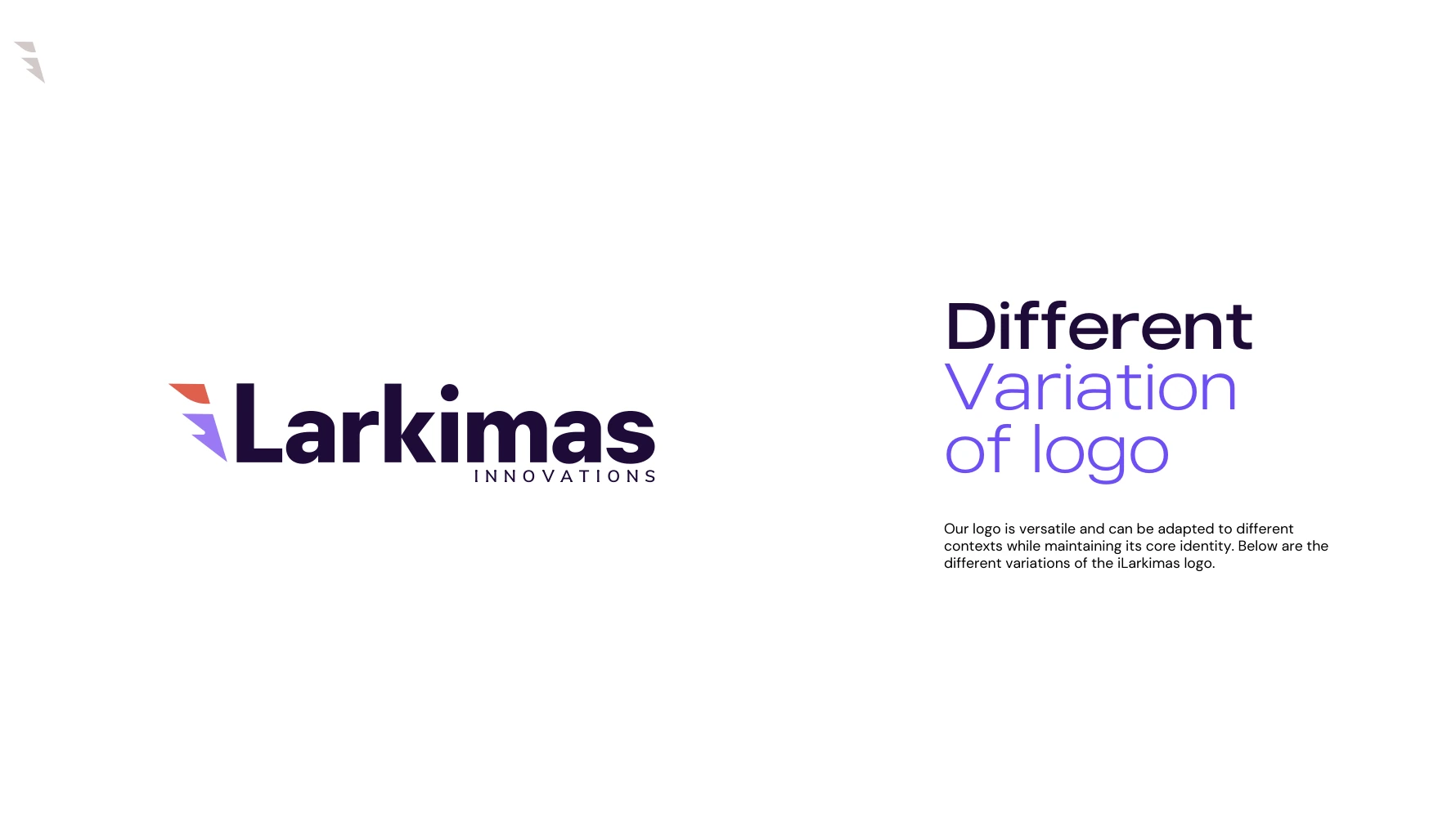 Original iLarkimas identity guideline, page 5