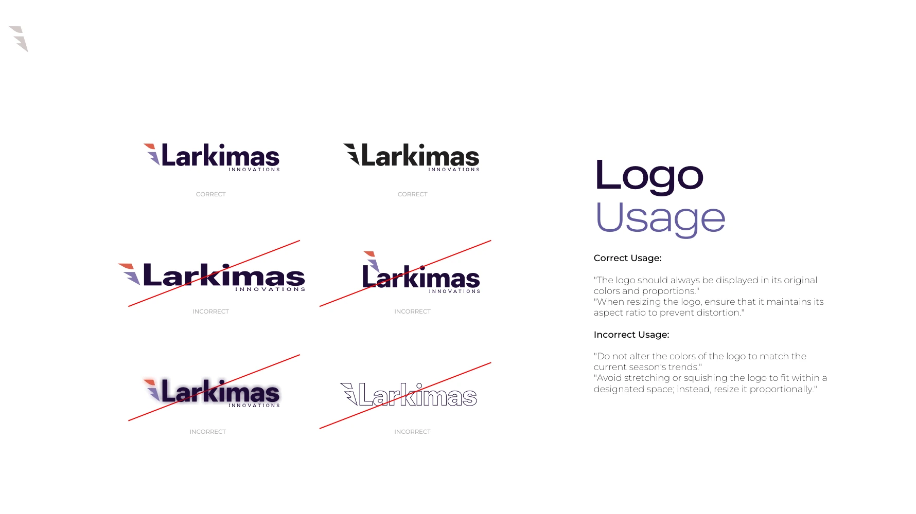 Original iLarkimas identity guideline, page 13